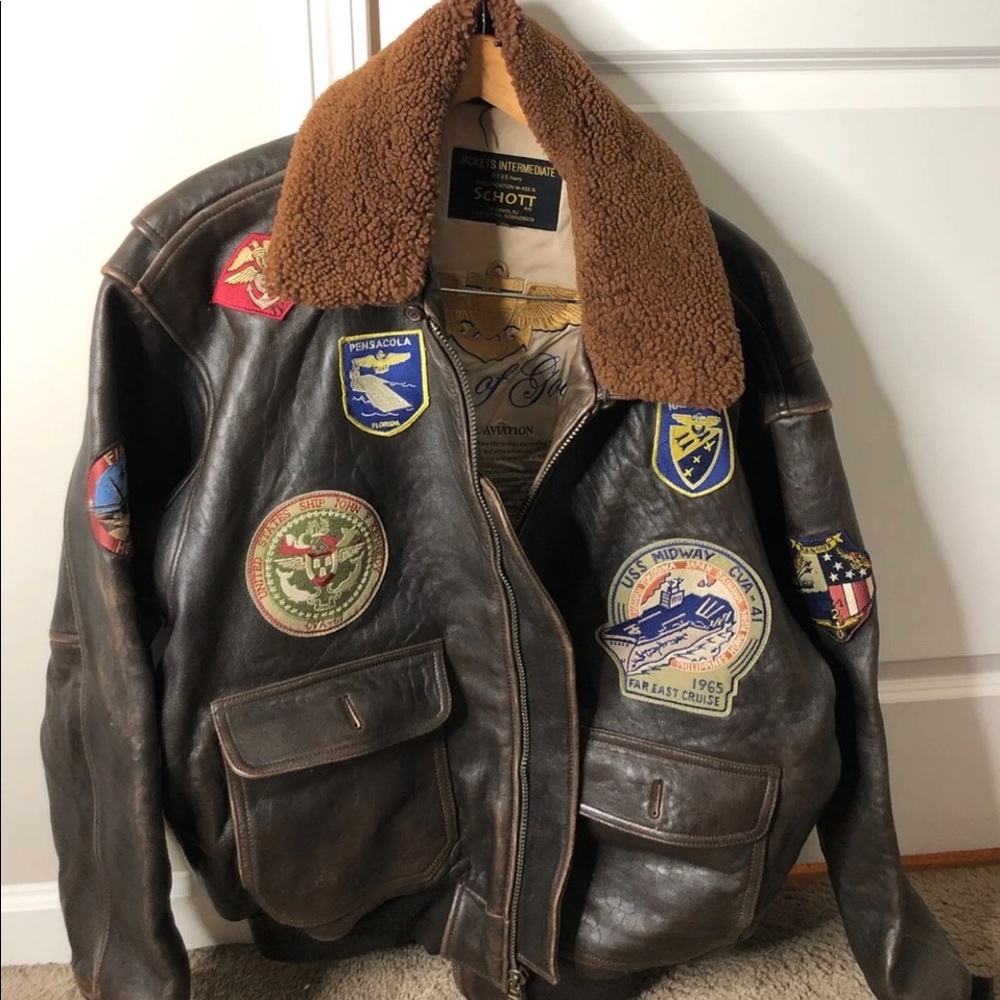 Schott NYC G1TG G-1 Wings Of Gold bombers jacket